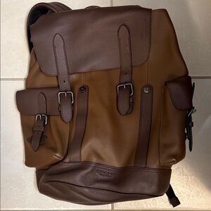 Coach Brown Leather Backpack